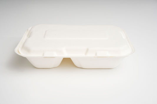2-Compt Sugarcane Clamshell | 9x6x3" | 200 count